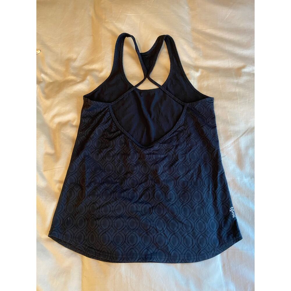 Tonic Active Women’s small workout black pattern tank top yoga hike lift Canada